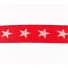 Gurtband rot mit Sterne weiß Breite: 4cm