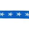Gurtband royal blau mit Sterne weiß Breite: 4cm