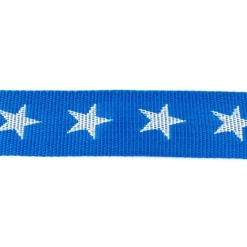 Gurtband royal blau mit Sterne weiß Breite: 4cm