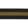 Gurtband Streifen breit schwarz goldfarbig khaki Breite: 4cm