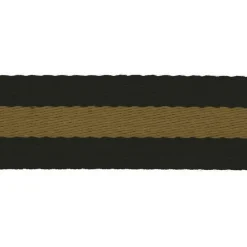 Gurtband Streifen breit schwarz goldfarbig khaki Breite: 4cm