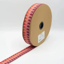 Gurtband Zacken Struktur rot Meterware 40mm Breite