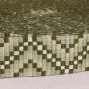 Gurtband Zickzack Chevron hellkhaki grün weiß 3,8cm Breite