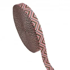 Gurtband Zickzack für Taschen rosa pink grün 2,5cm Breite