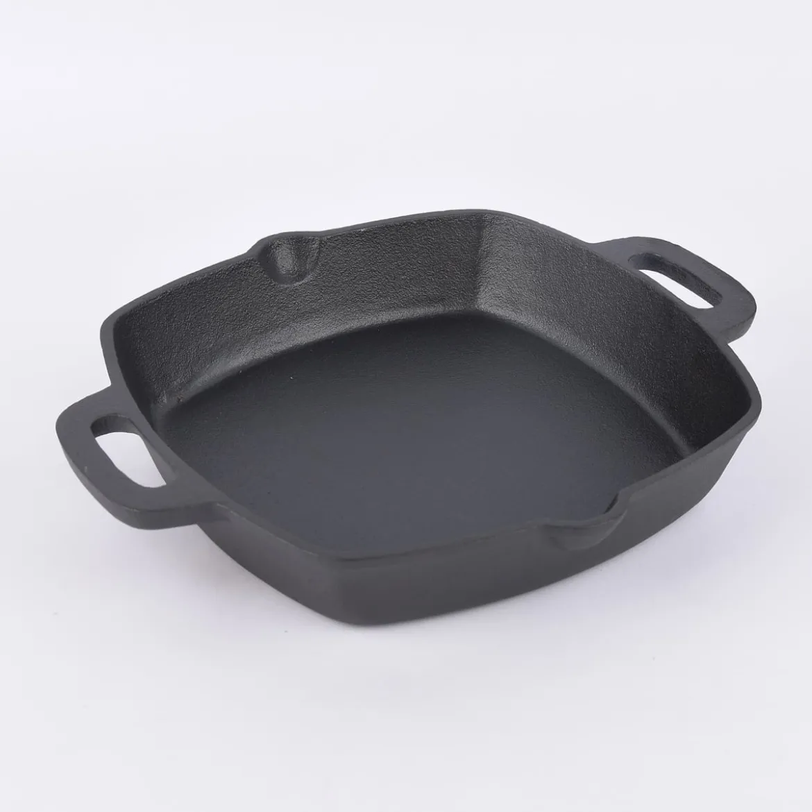 Gusseisen Pfanne Auflaufform schwarz 25x25x5,5cm