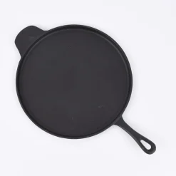 Gusseisen Pfanne für Pizza schwarz 30cm