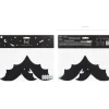 Halloween Fledermaus aus Papier im 6er Set schwarz