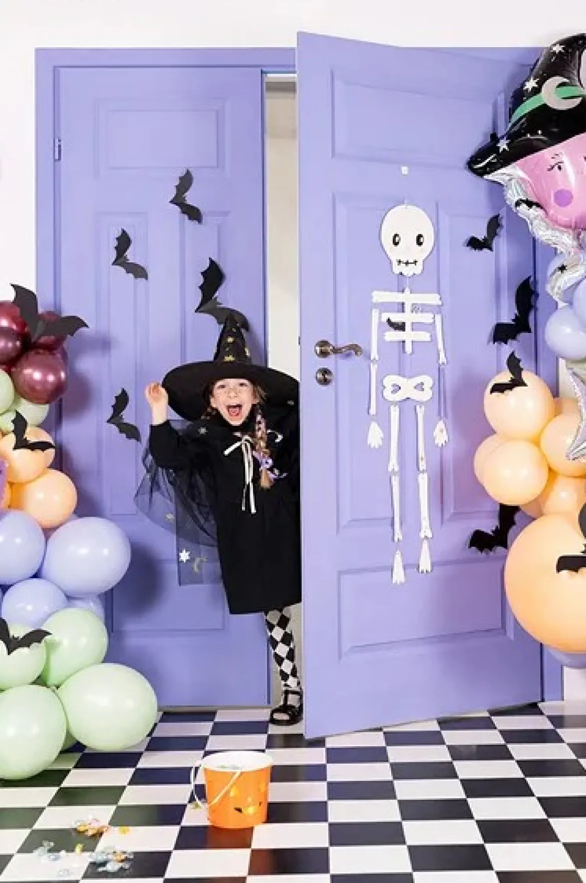Halloween Fledermaus aus Papier im 6er Set schwarz