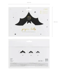 Halloween Fledermaus Hänger aus Papier im 3er Set schwarz