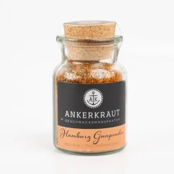 Hamburger Gunpowder Gewürzmischung im Glas 90g mit Korkdeckel von Ankerkraut