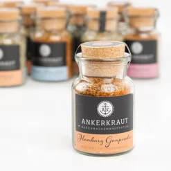 Hamburger Gunpowder Gewürzmischung im Glas 90g mit Korkdeckel von Ankerkraut