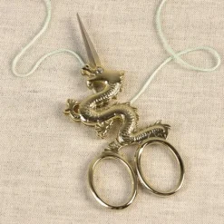 Handarbeitsschere Drachen Metall goldfarbig 11,5cm