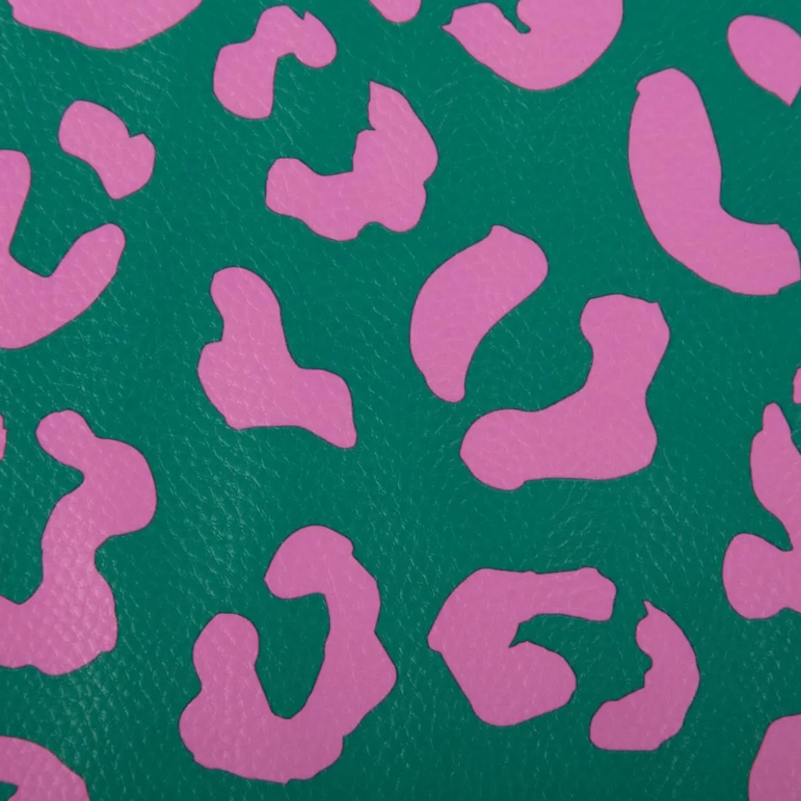 Happy Leo Kunstleder Leo Grün Pink von Cherry Picking by Swafing