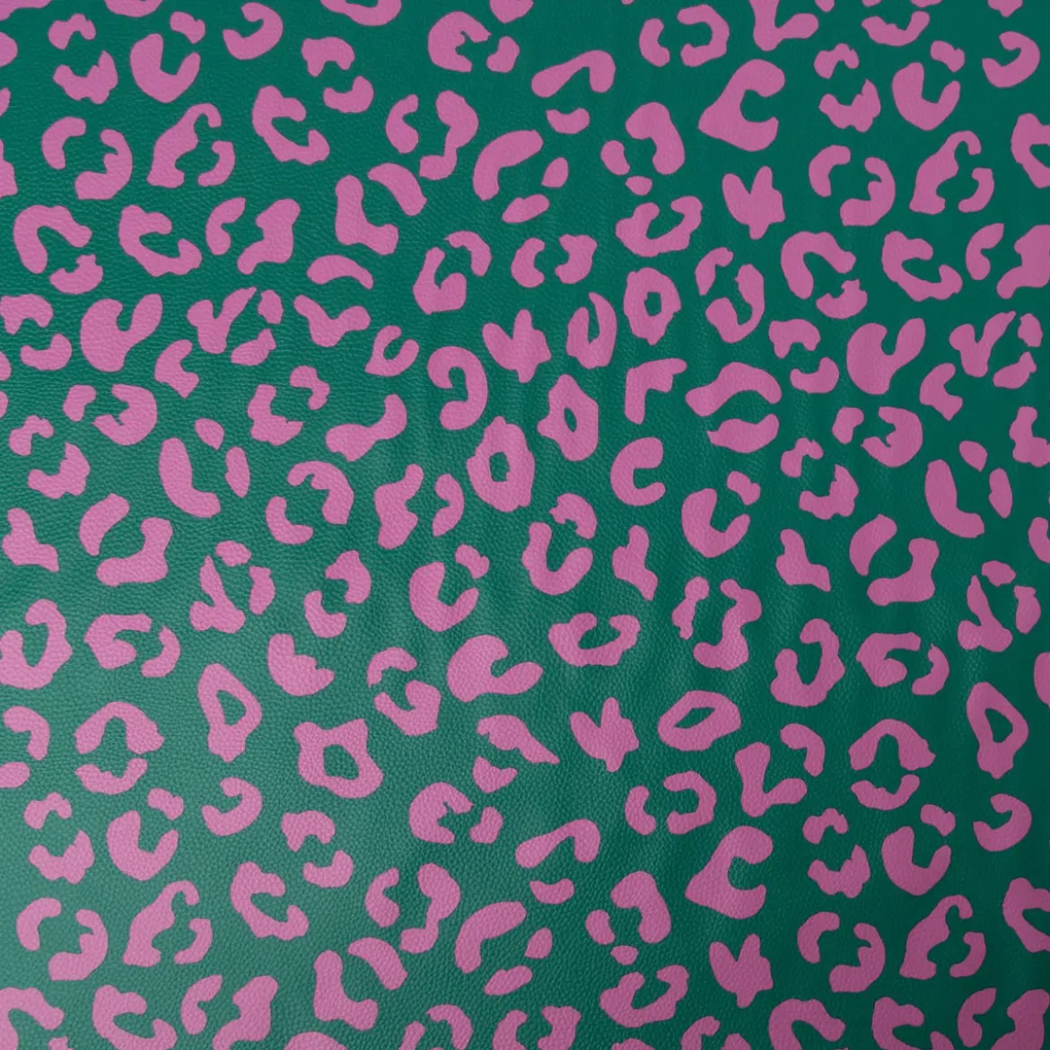 Happy Leo Kunstleder Leo Grün Pink von Cherry Picking by Swafing