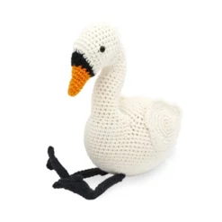 HardiCraft Häkelset für Kuscheltier Schwan Lilly weiß schwarz orange mehrteilig