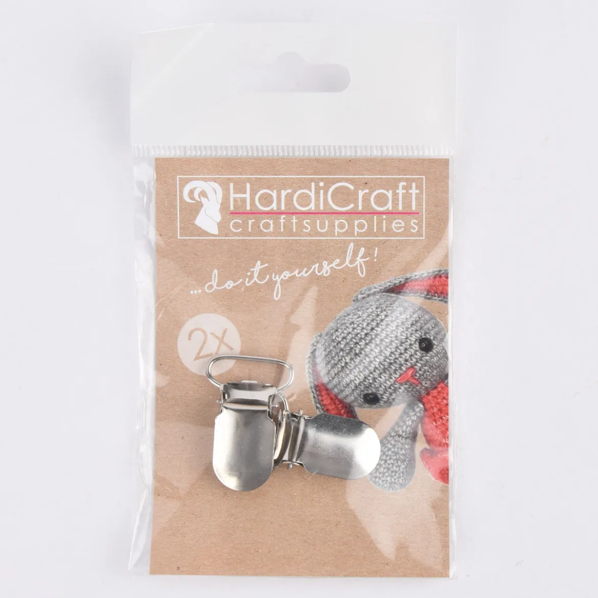 HardiCraft Hosenträger Clips 2er Set silberfarbig 35x18mm