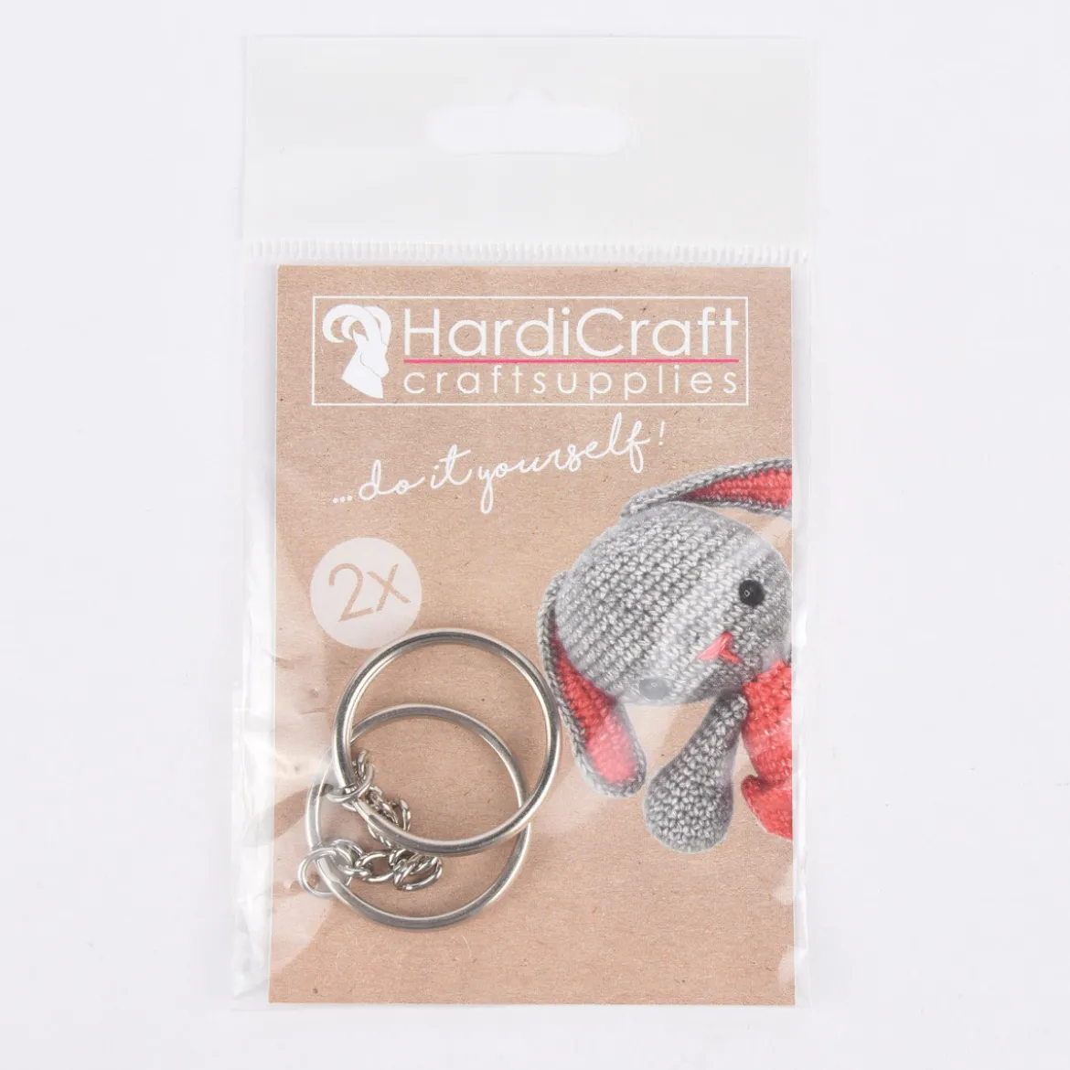 HardiCraft Schlüsselringe 2er Set silberfarbig 3cm