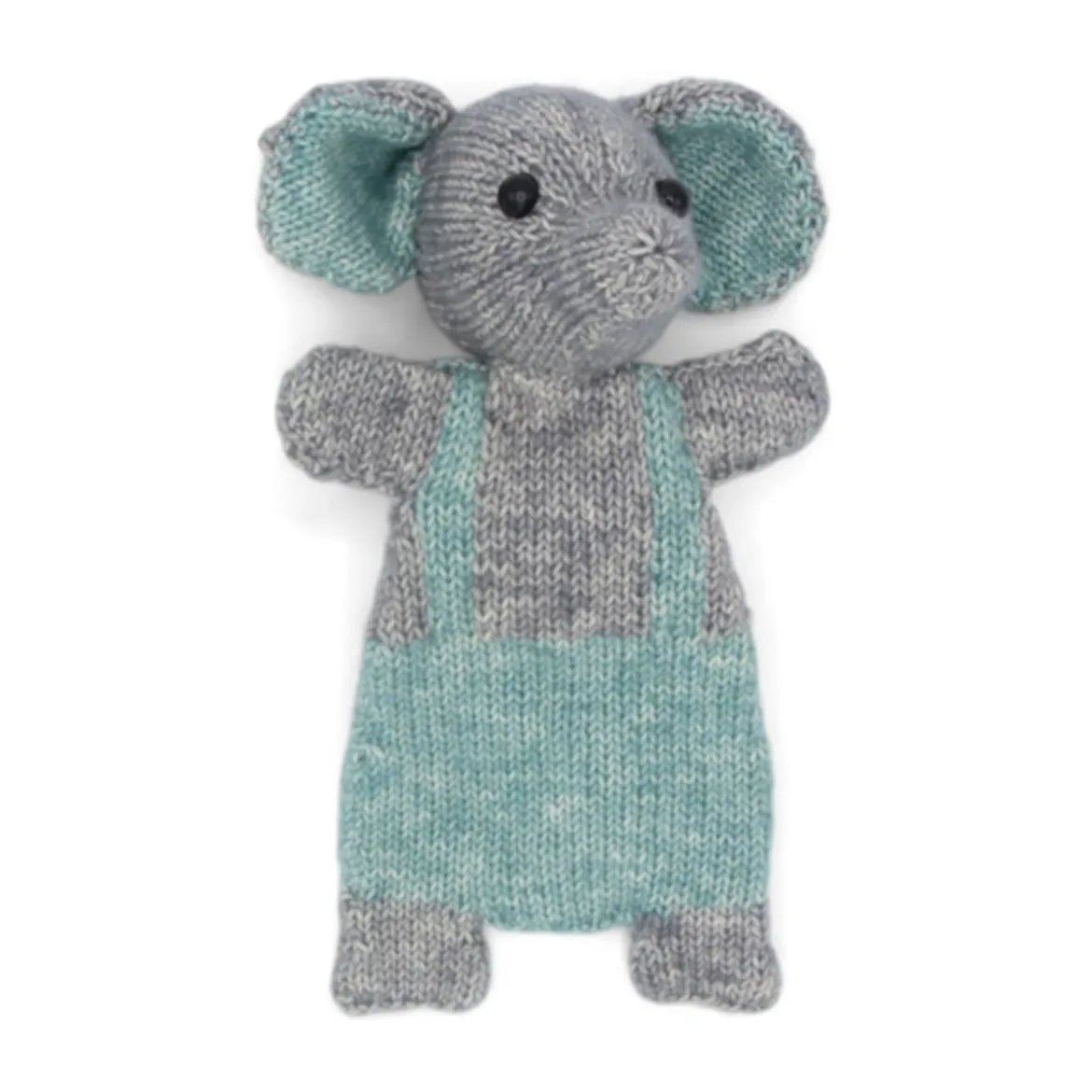 HardiCraft Strickset für Kuscheltier Elefant Sonny grau blau mehrteilig