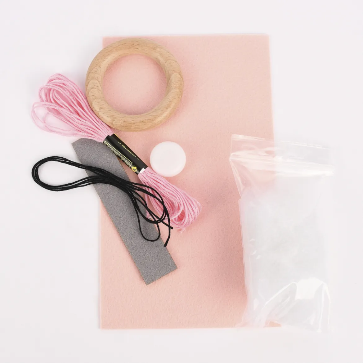 HardiCraft Wollfilzset zum Sticken für Stern-Rassel rosa mehrteilig