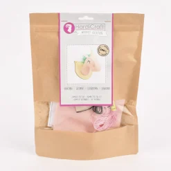 HardiCraft Wollfilzset zum Sticken Wand-Dekoration Einhornkopf rosa creme mehrteilig