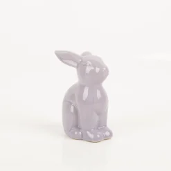 Hase Dekofigur aus Porzellan in rosa, lila oder grün 11cm von Boltze