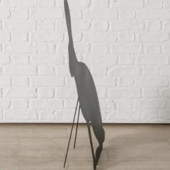 Hase Metall schwarz matt Dekoaufsteller 95cm hoch von Boltze