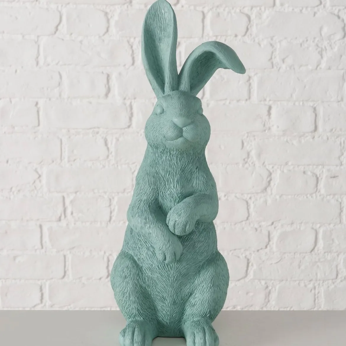 Hase mint Dekoaufsteller Kunstharz handbemalt 43cm hoch von Boltze