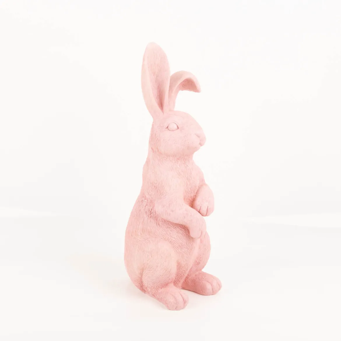 Hase rosa Dekoaufsteller Kunstharz handbemalt 43cm hoch von Boltze