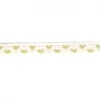 Herzchenborte Band mit Herzen Ripsband 9mm breit ecru goldfarbig 25m Rolle