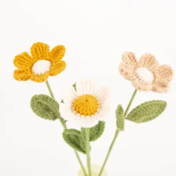 Häkelblume Dekoblume weiß, beige oder gelb 30cm von Boltze
