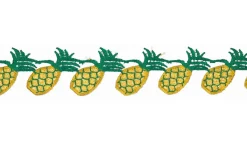 Häkelborte Dekoband Ananas gelb grün Breite 3cm