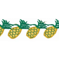 Häkelborte Dekoband Ananas gelb grün Breite 3cm