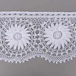 Häkelborte Häkelspitze Meterware Sonnenblume handgehäkelt 100% Baumwolle mercerisiert 15cm
