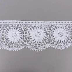 Häkelborte Häkelspitze Meterware Sonnenblume handgehäkelt 100% Baumwolle mercerisiert 15cm