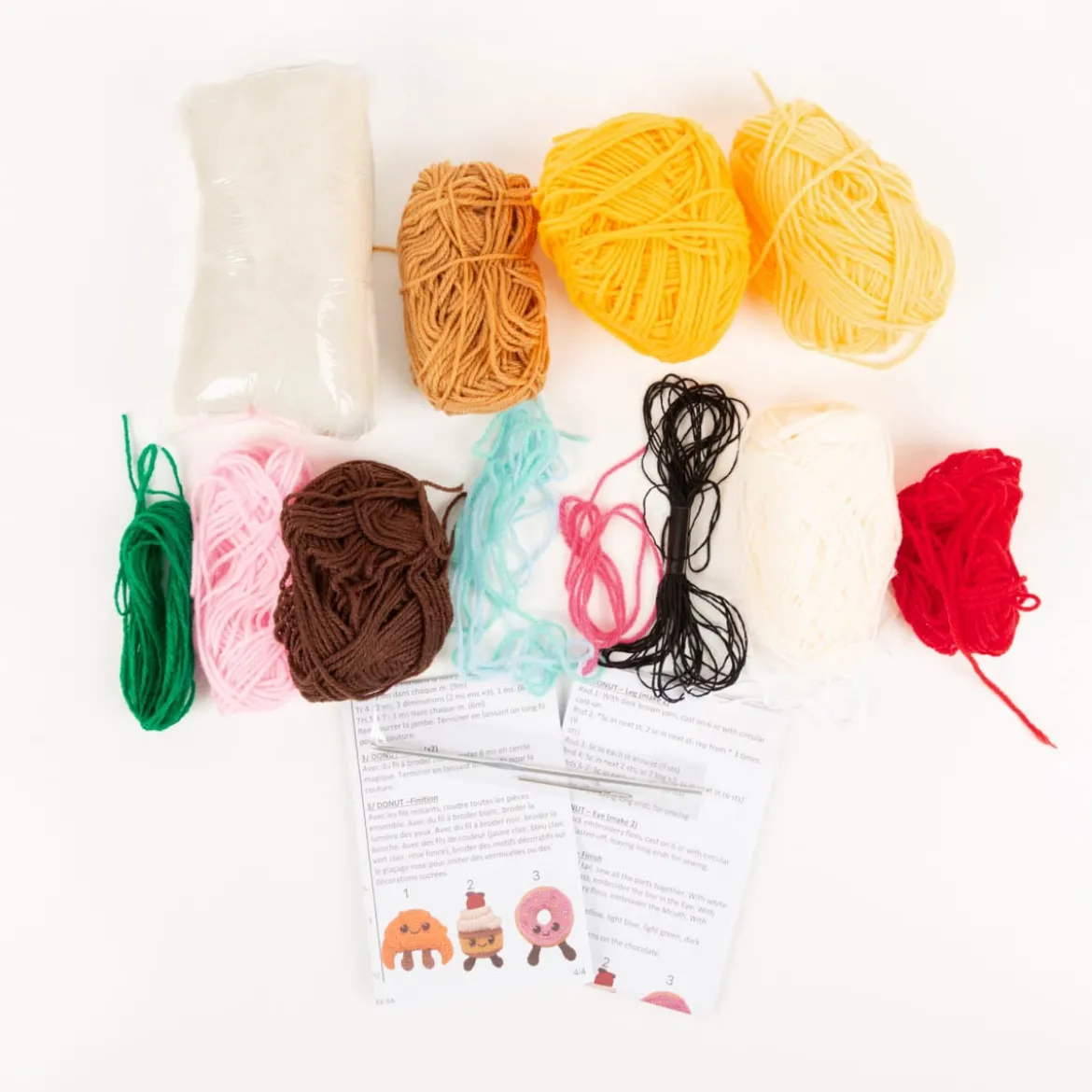 Häkelset Croissant Muffin und Donut DIY Set