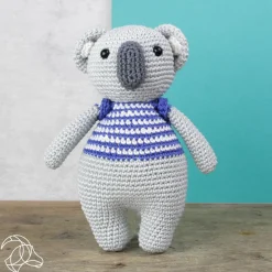 Häkelset für Kuscheltier Kurt Koala grau weiß blau mehrteilig von Hardicraft