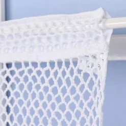 Häkelspitze Häkelgardine Panneaux Meterware Boho Mandalablume mit Tunneldurchzug weiß 45cm Höhe