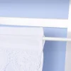 Häkelspitze Häkelgardine Seitenschal Herz mit Tunneldurchzug weiß 40x130cm