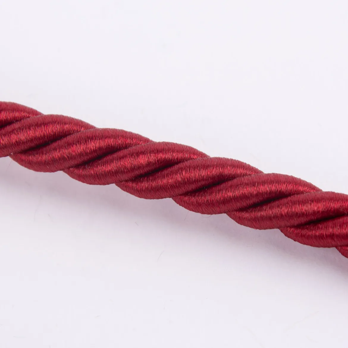 Hochwertige Vorhangkordel Raffhalter-Kordel 75cm in seidiger Optik mit Aufhängeschlaufen rot