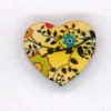 Holzknopf Maschinen waschbar Herz 2,5x2,5cm Blumen Ranken