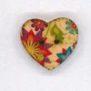 Holzknopf Maschinen waschbar Herz 2,5x2,5cm Zinnia bunt