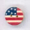 Holzknopf Maschinen waschbar rund 15mm Amerikanische Flagge
