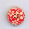 Holzknopf Maschinen waschbar rund 25mm Dahlia rot