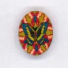 Holzknopf Maschinen waschbar 2,3x3cm Schmetterling blau