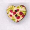 Holzknopf Maschinen waschbar Herz 1,8x1,8cm kleine Rosen pink