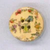 Holzknopf Maschinen waschbar rund 20mm Schmetterlinge Blumen