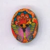 Holzknopf Maschinen waschbar 2,3x3cm Schmetterling lila orange