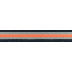 Hosenband Polyester leicht elastisch Streifen schwarz grau neon pink Breite: 3cm