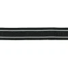 Hosenband Polyester leicht elastisch Streifen Glitzer schwarz weiß Breite: 3cm