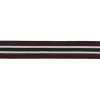 Hosenband Polyester leicht elastisch Streifen Glitzer schwarz dunkelrot silberfarbig Breite: 3cm